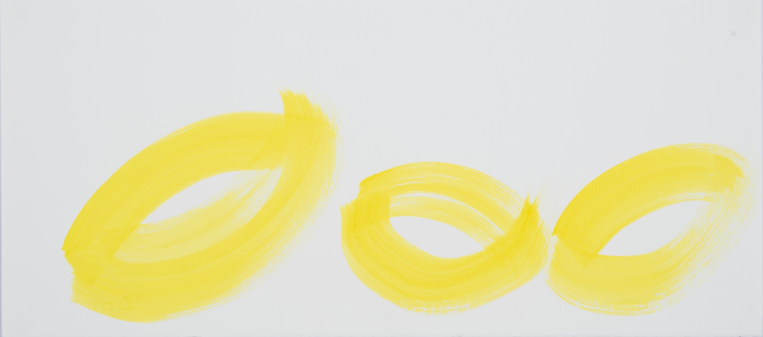 ensō | lemon (04), 2020 | ink on Fabriano paper | 10" x 22"