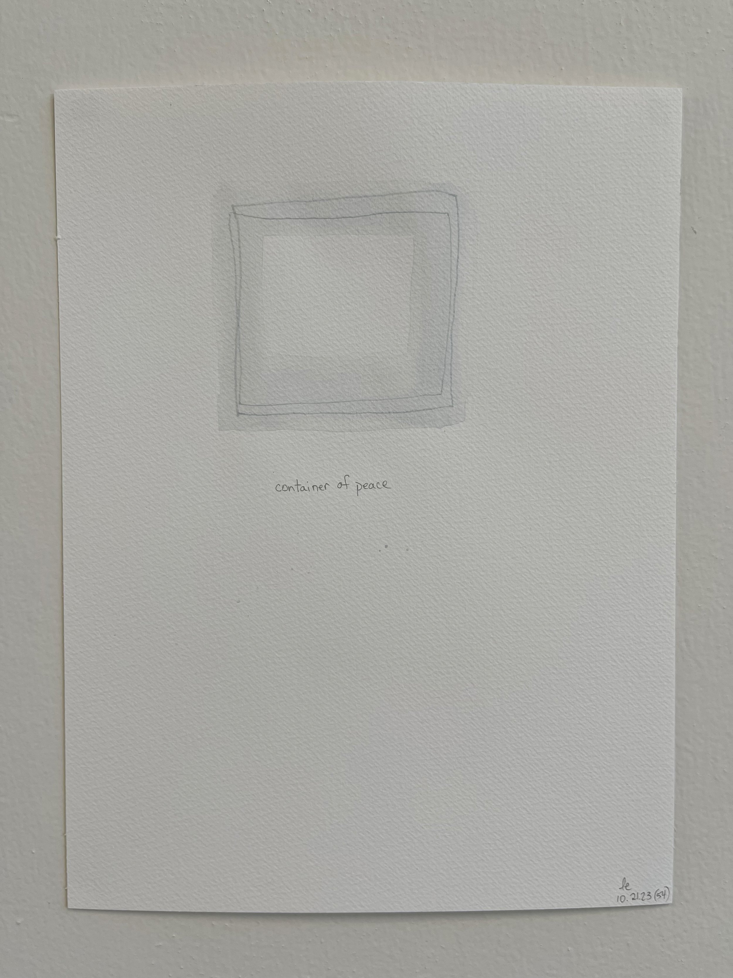 container of peace (54), 2023 | watercolor pencil on Fabriano paper | 9" x 12"