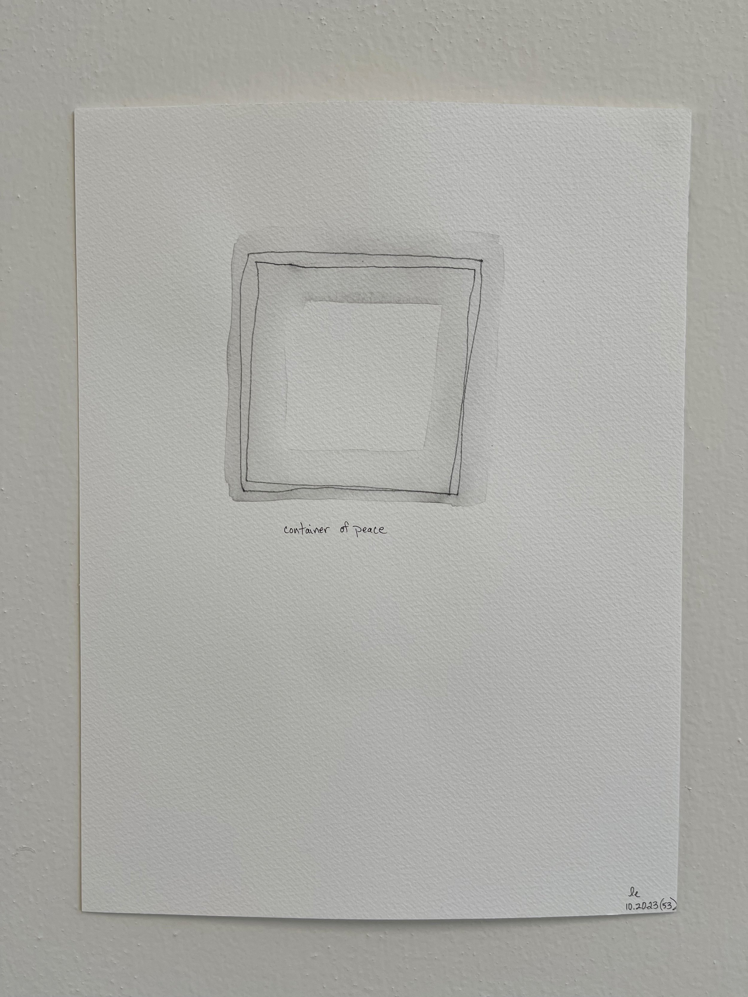 container of peace (53), 2023 | watercolor graphite on Fabriano paper | 9" x 12"