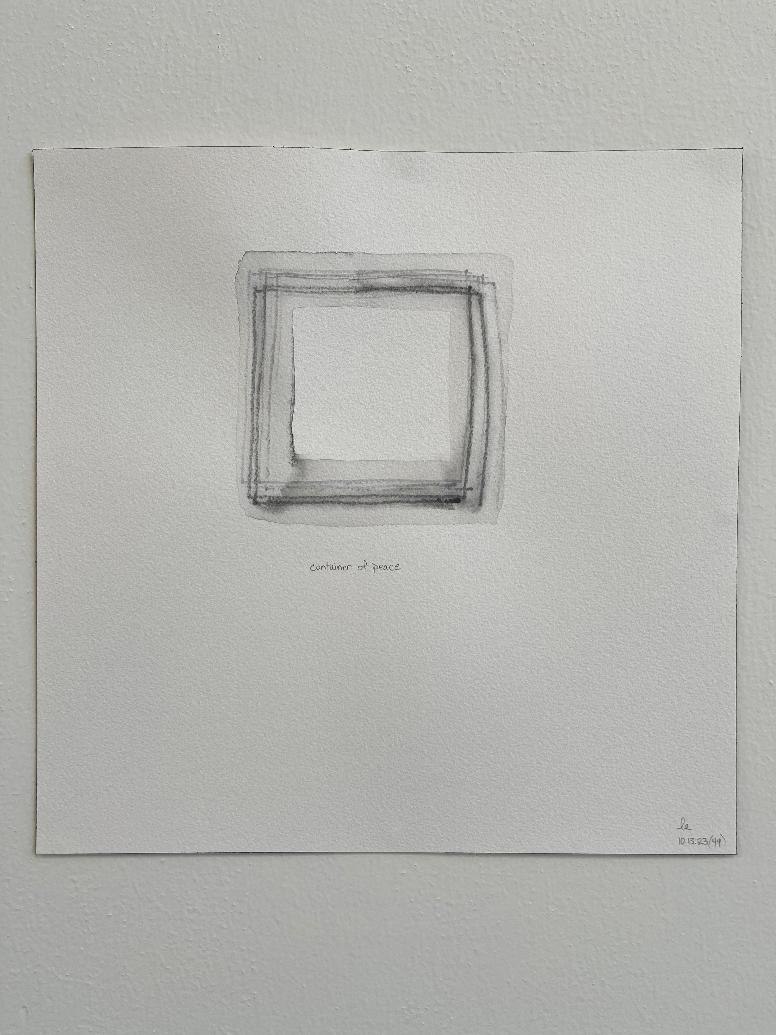 container of peace (49), 2023 | watercolor pencil on Arches paper | 12" x 12"