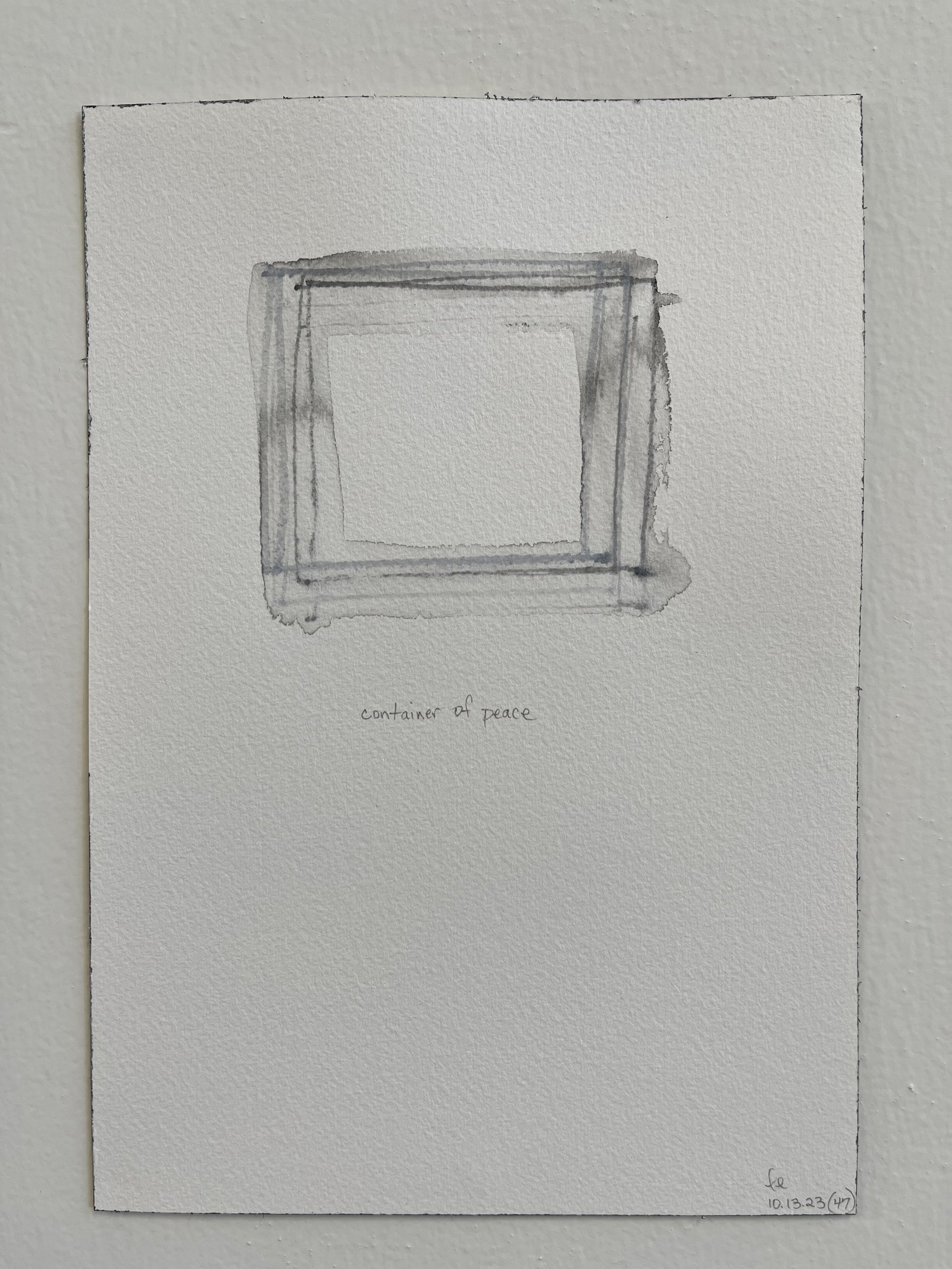container of peace (47), 2023 | watercolor pencil on Arches paper | 7" x 10" | Private Collection, Oakland, CA