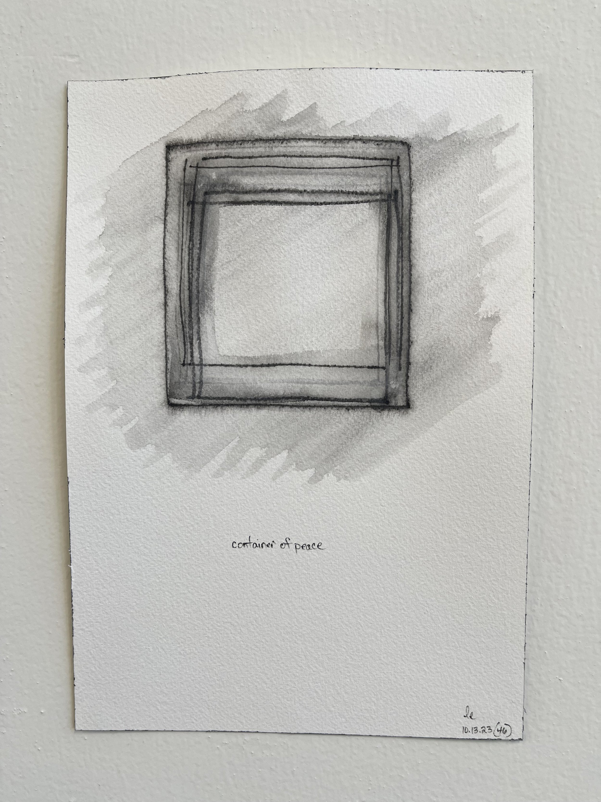 container of peace (46), 2023 | watercolor pencil on Arches paper | 7" x 10"
