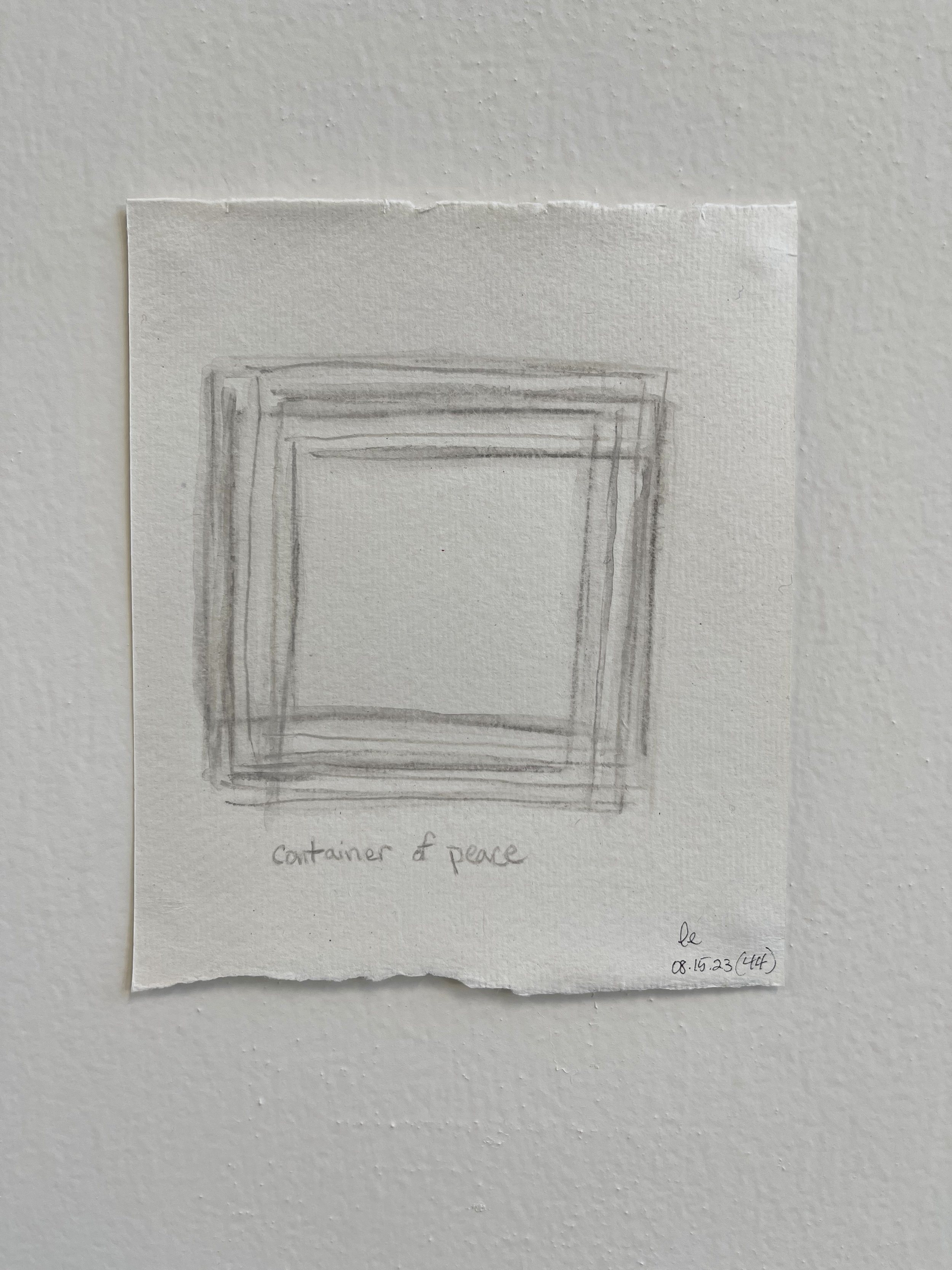 container of peace (44), 2023 | watercolor pencil on Kadi 100% cotton rag paper | 5" x 6"