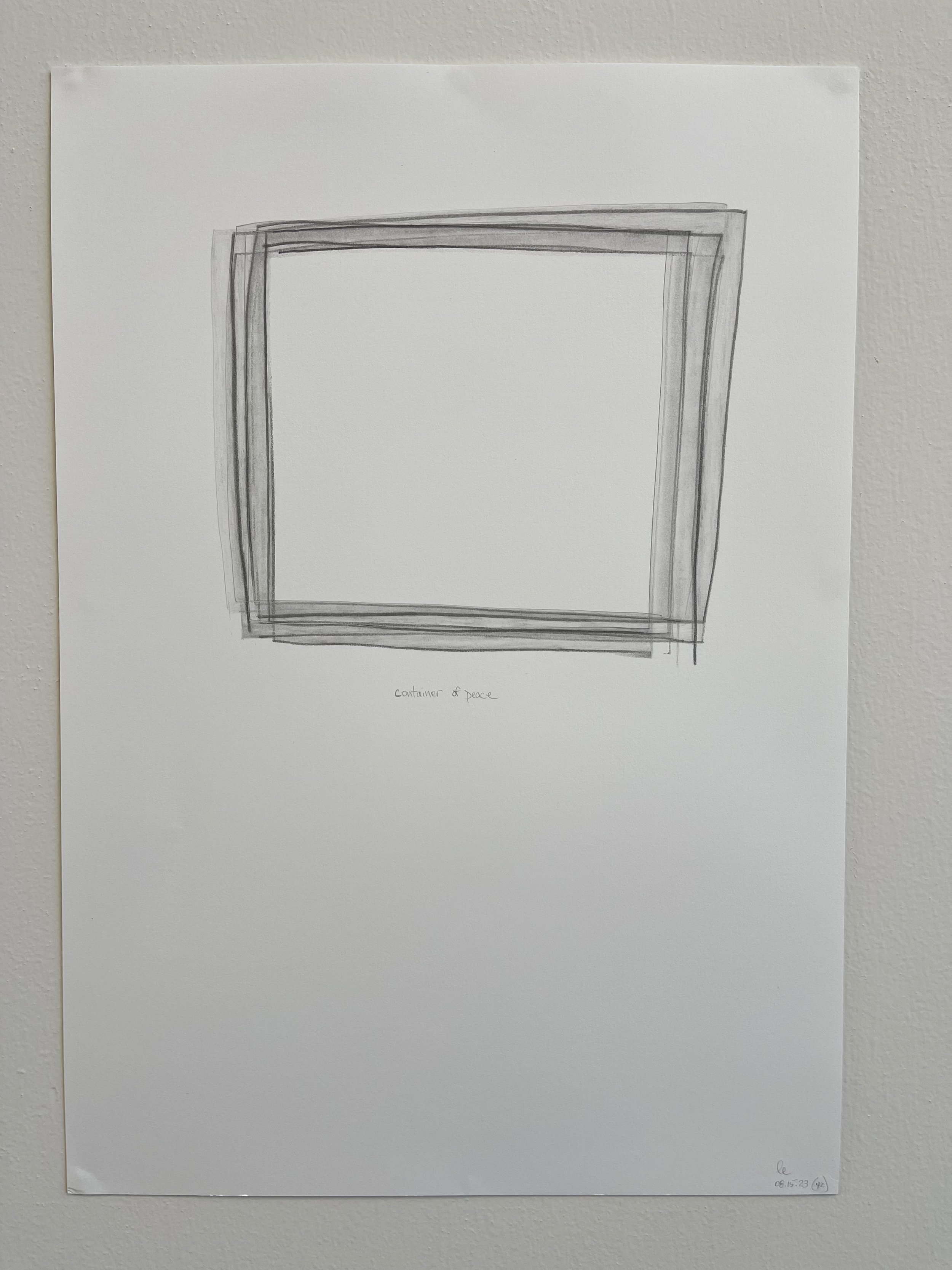 container of peace (42), 2023 | Graphite on Fabriano paper | 14" x 20"