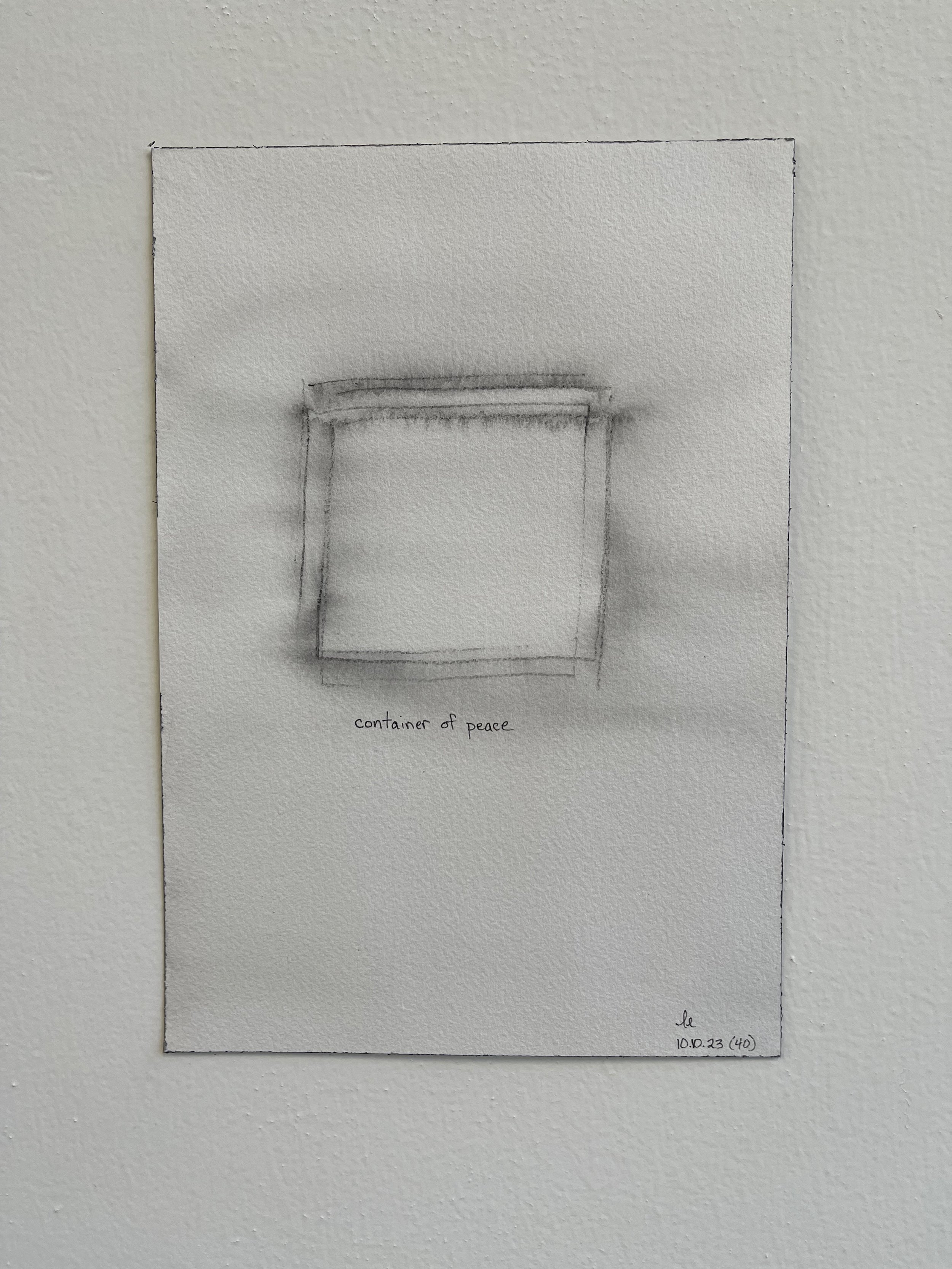 container of peace (40), 2023 | Watercolor graphite on Arches paper | 7" x 10"