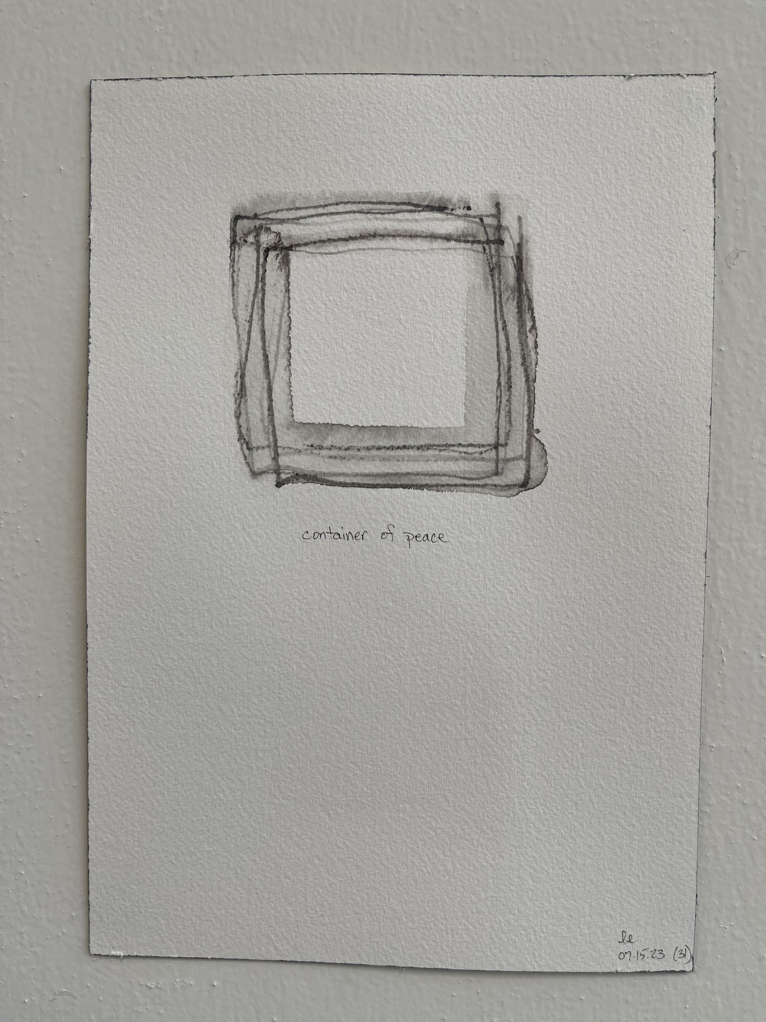 container of peace (31), 2023 | watercolor pencil on Arches paper | 7" x 10"