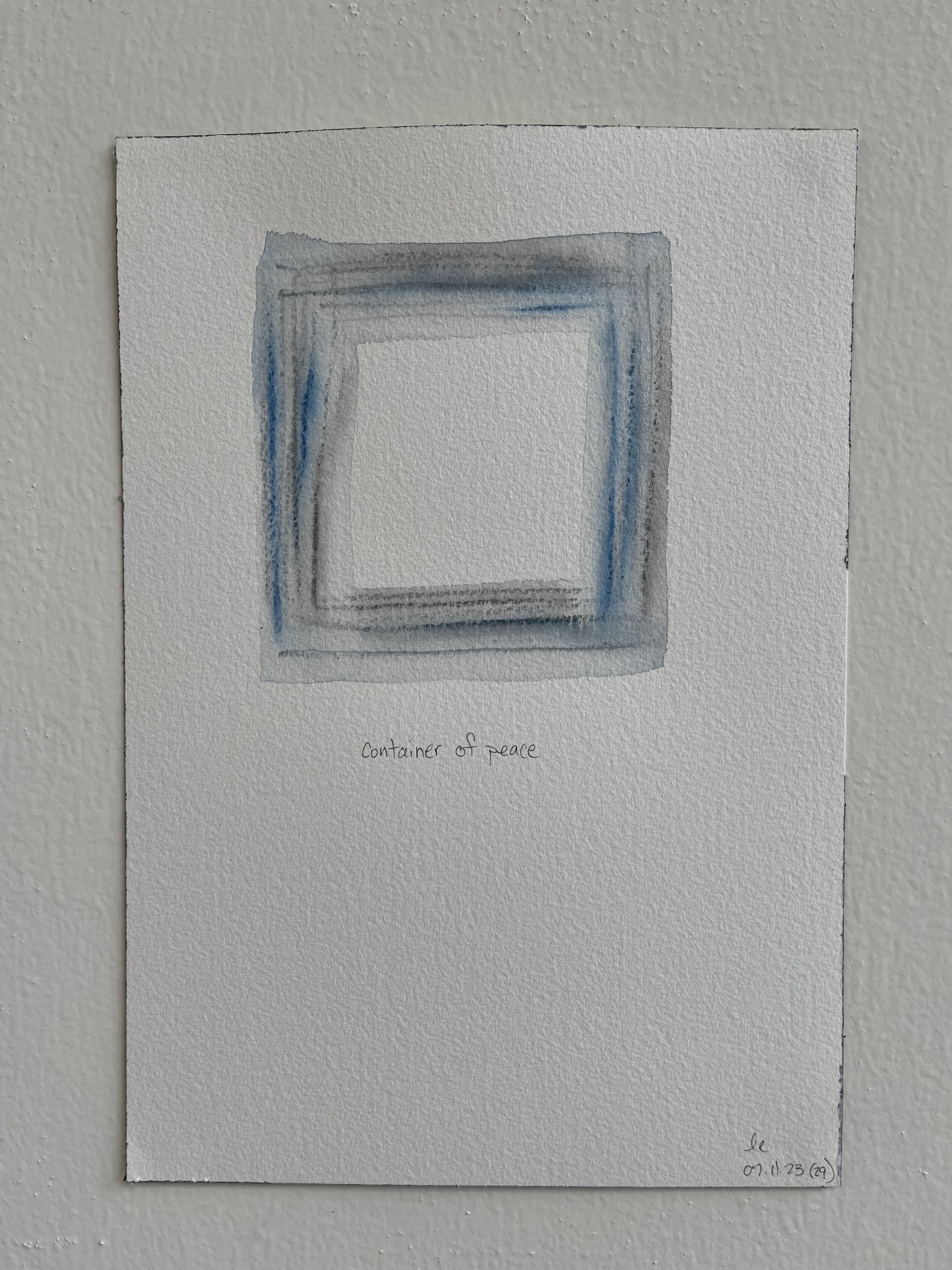 container of peace (29), 2023 | watercolor pencil on Arches paper | 7" x 10"