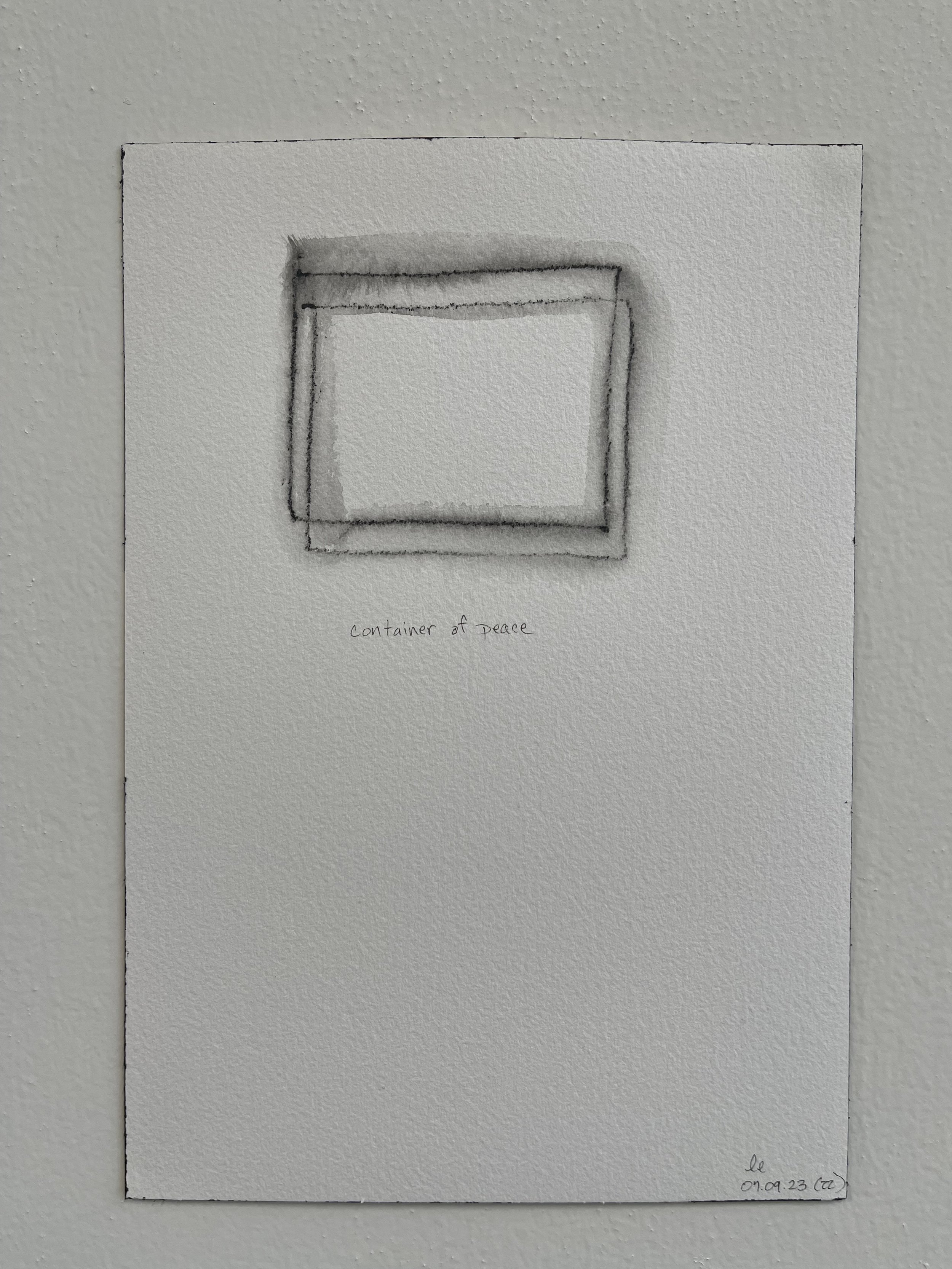 container of peace (22), 2023 | watercolor graphite on Arches paper | 7" x 10"