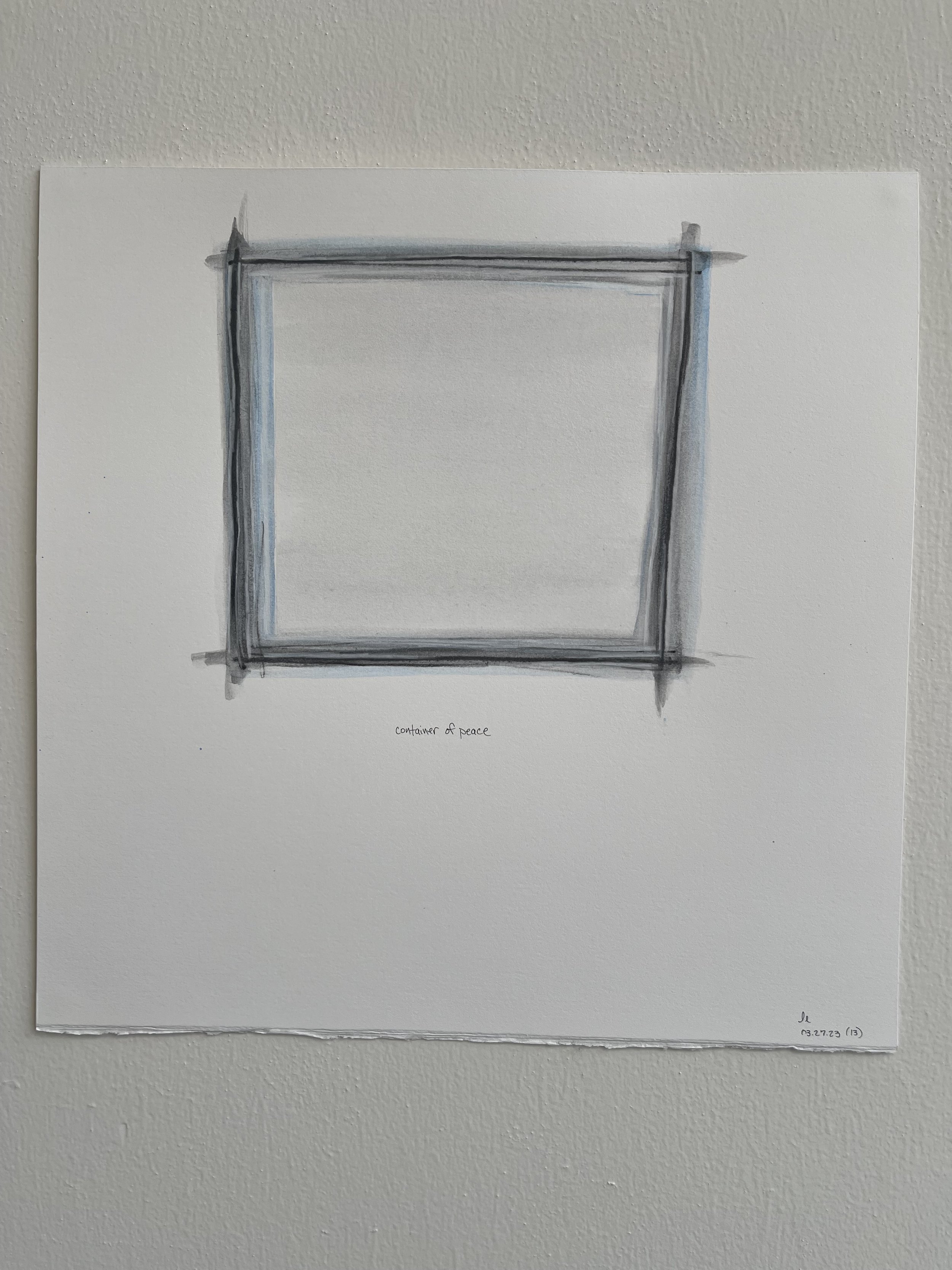 container of peace (13), 2023 | watercolor pencil on Fabriano paper | 14.75" x 14.75"