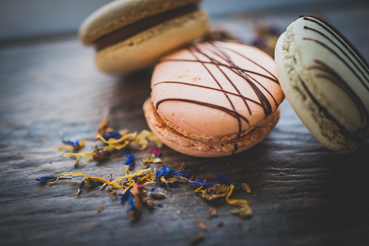 Raspberry Chocolate Ganache Macaron