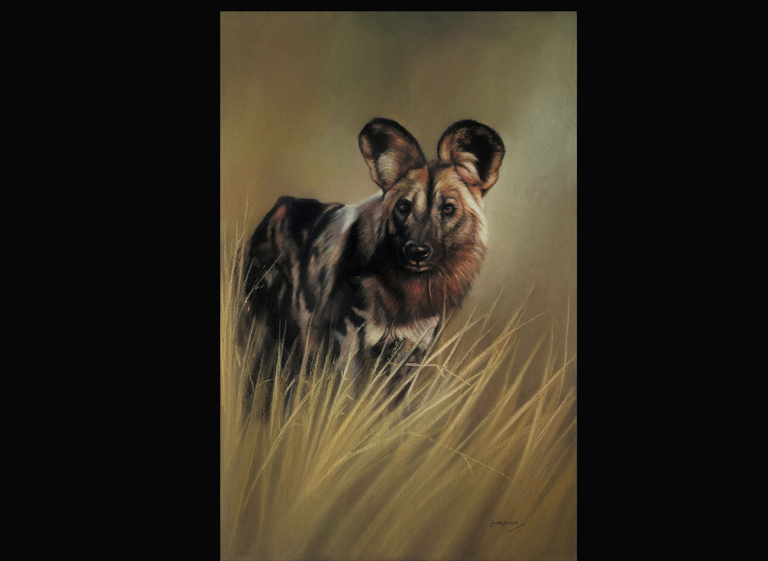 'The Hunter' pastel on canson paper 32" x 21"