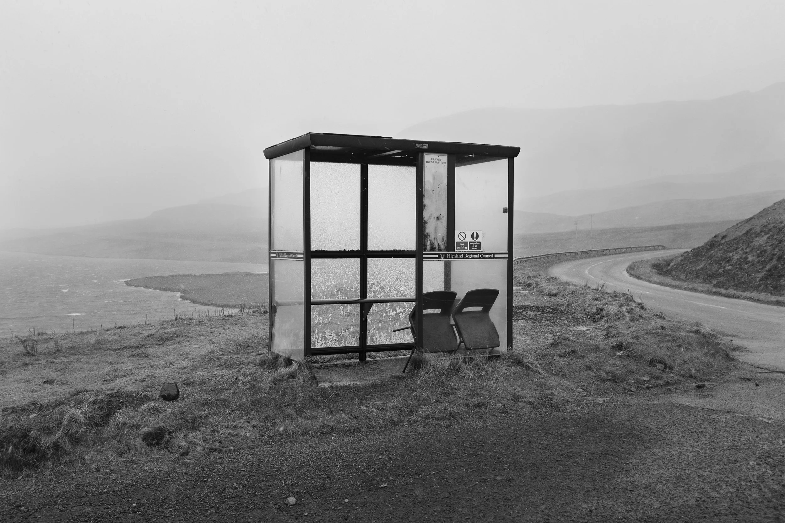 Isle of Skye Bus Stop with Chairs
