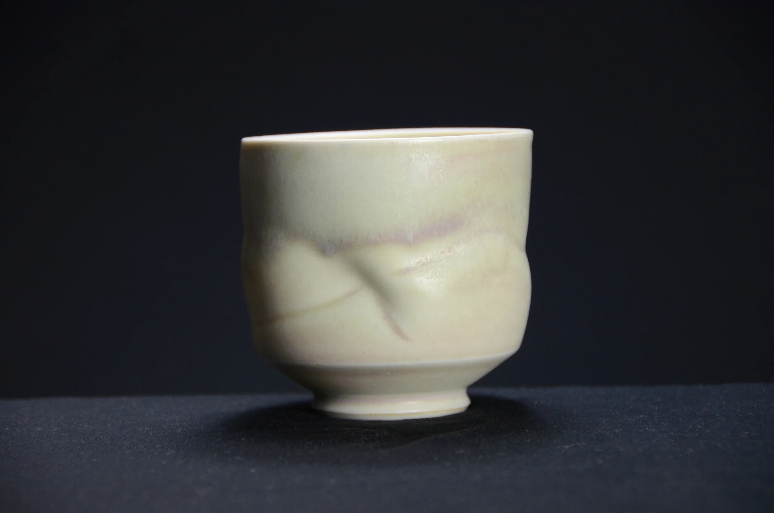 Porcelain Japanese White Teacup | Hand thrown porcelain on a potter's wheel. High Fired, Cone 10, Matte White Glaze, Hand Trimmed, Ceramic | Caldwell Pottery
