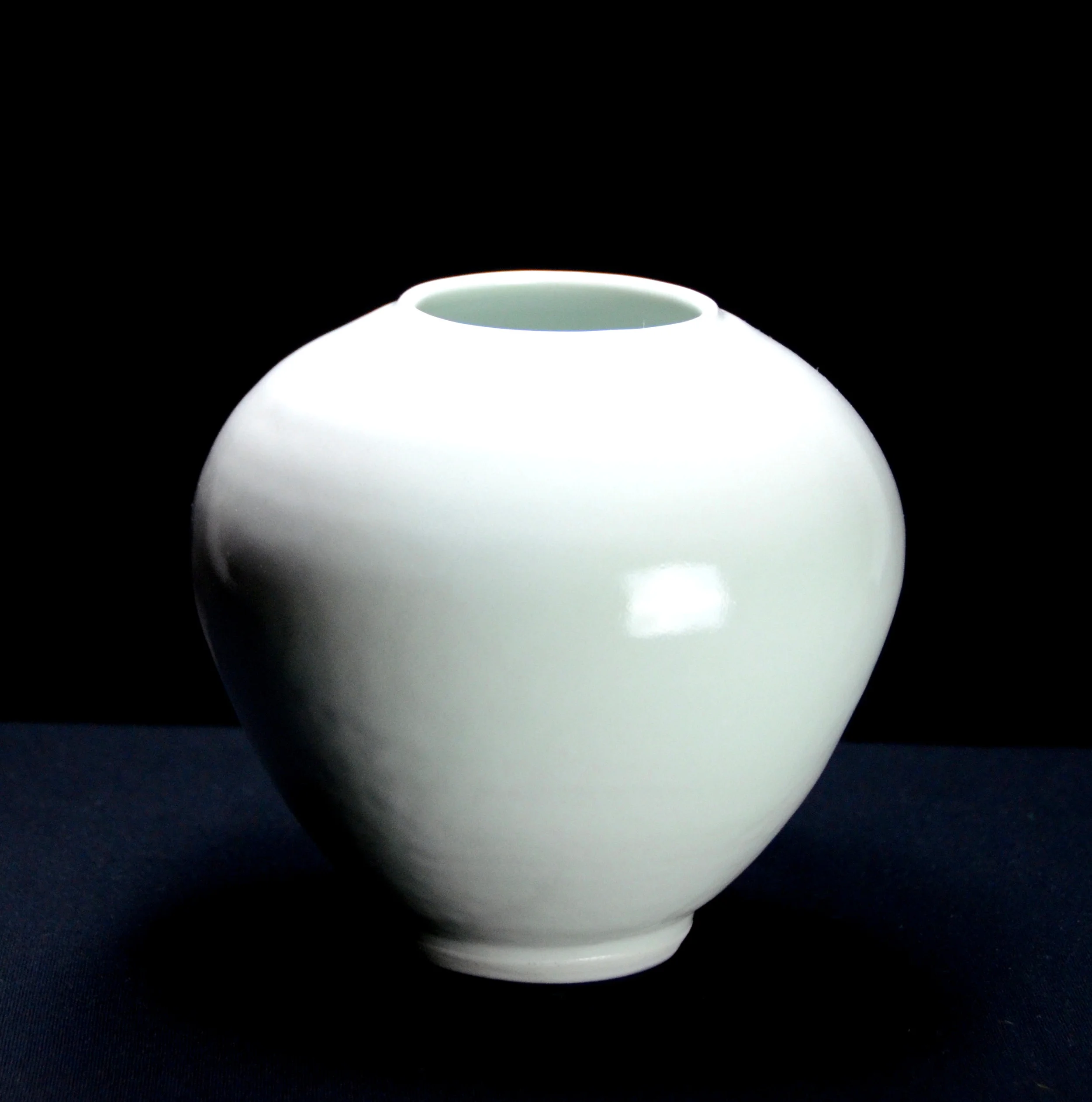 Porcelain White Vase | Hand thrown porcelain on a potter's wheel. High Fired, Cone 10, Decorative White Glaze, Hand Trimmed, Ceramic | Caldwell Pottery