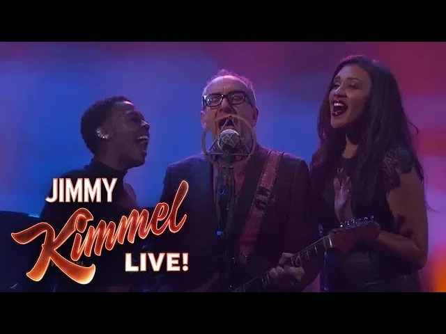 Elvis Costello Performs "Alison" on Jimmy Kimmel with Josephine