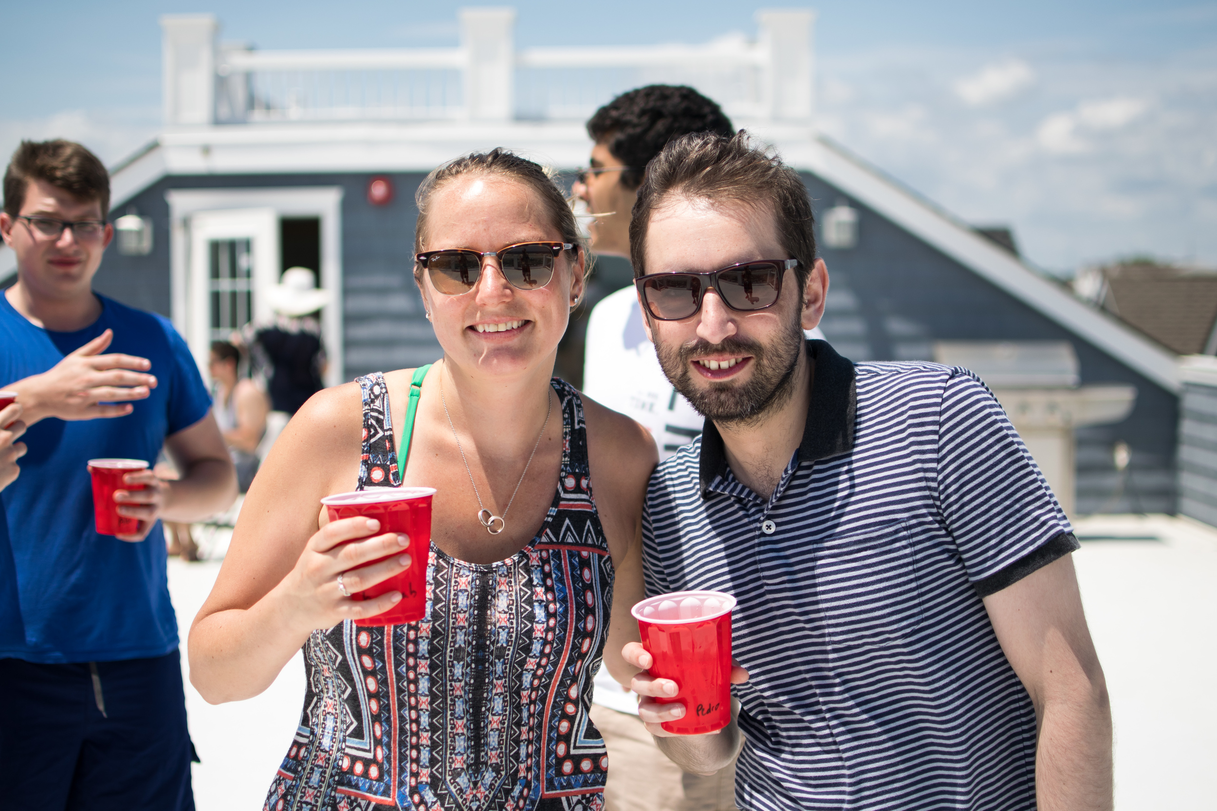 Summer Lab Outing 2015 - Hannah and Pedro at Bradley Beach