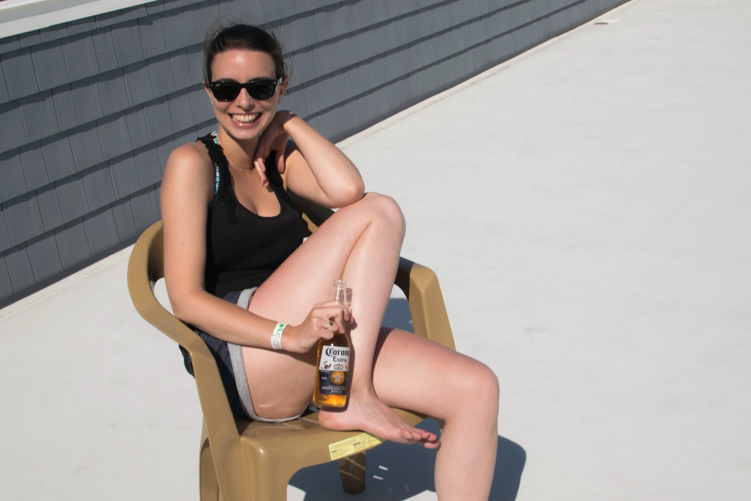 Summer Lab Outing 2015 - Anna Line enjoying the sun