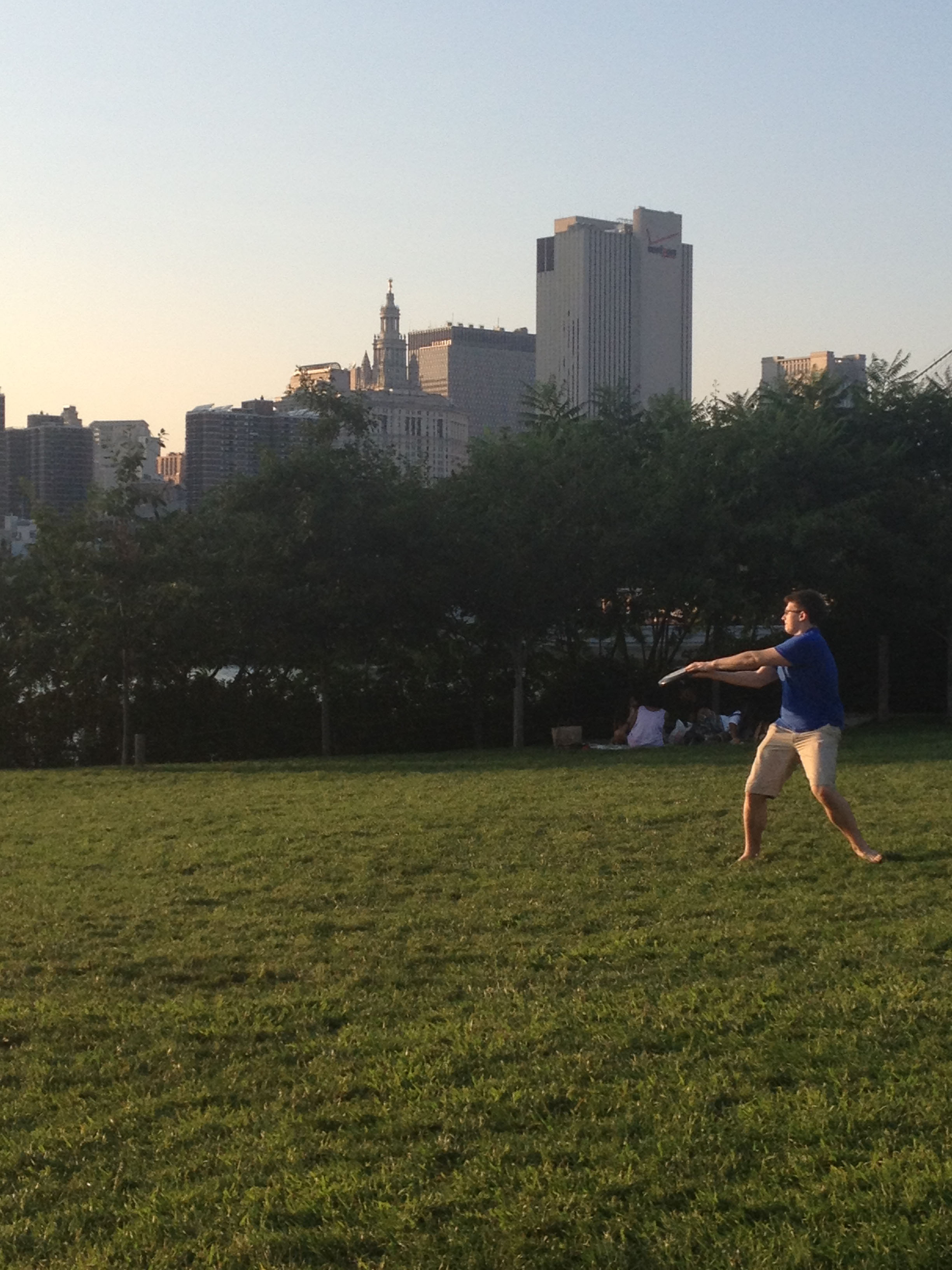Summer Lab Outing 2014 - Aleks playing Frisbee