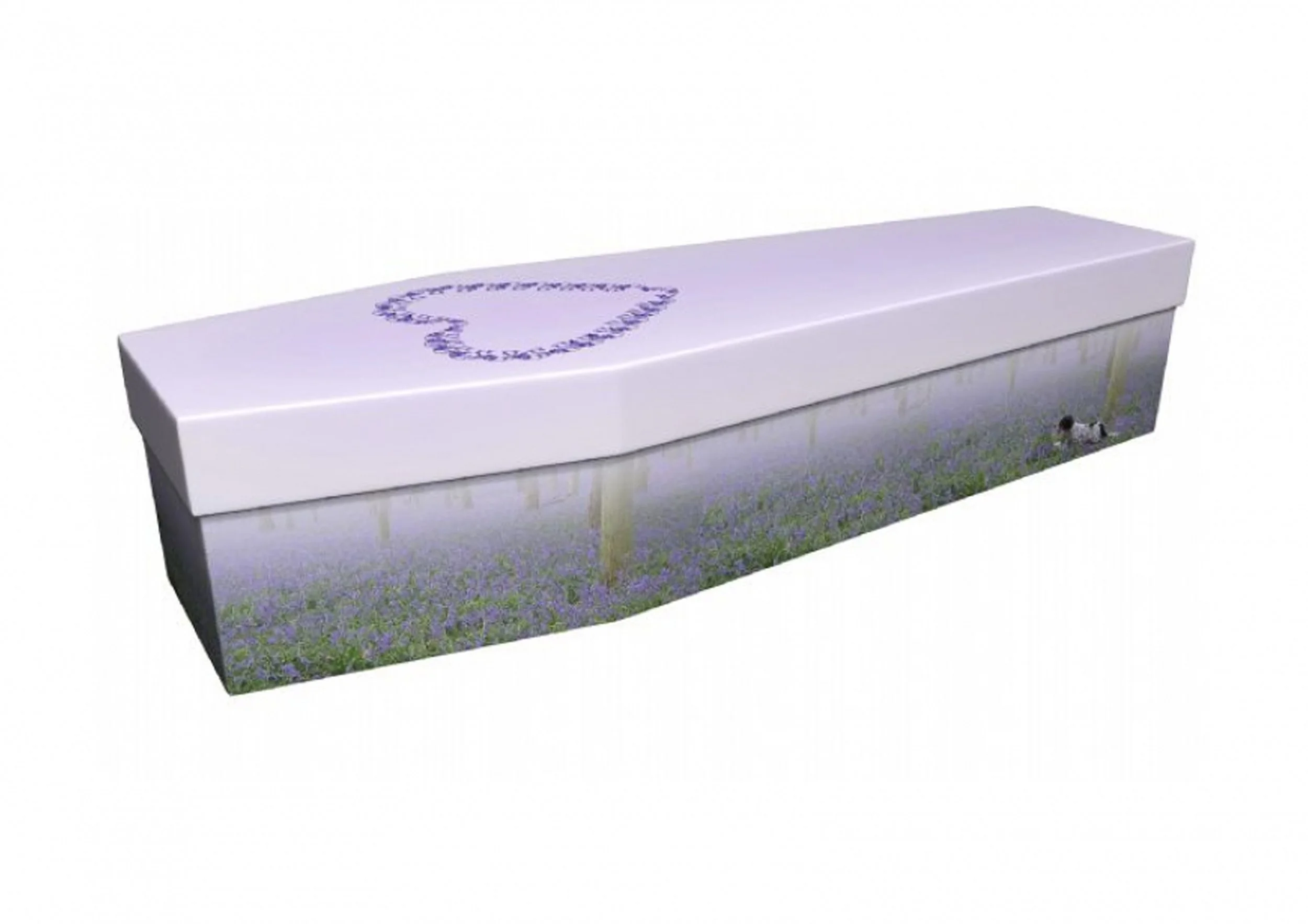 Bluebells in Ashridge Design Cardboard Coffin