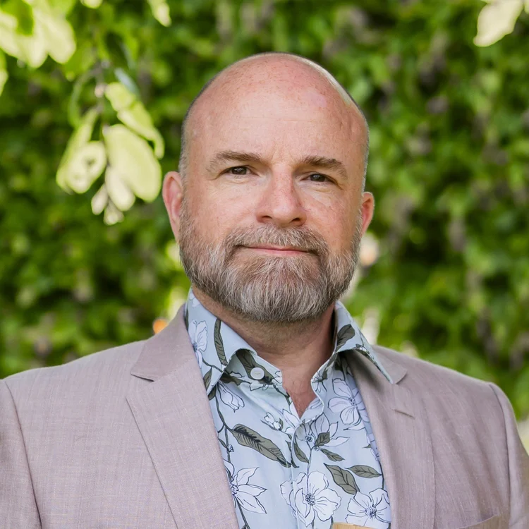 Portrait of Toby Goode, funeral celebrant