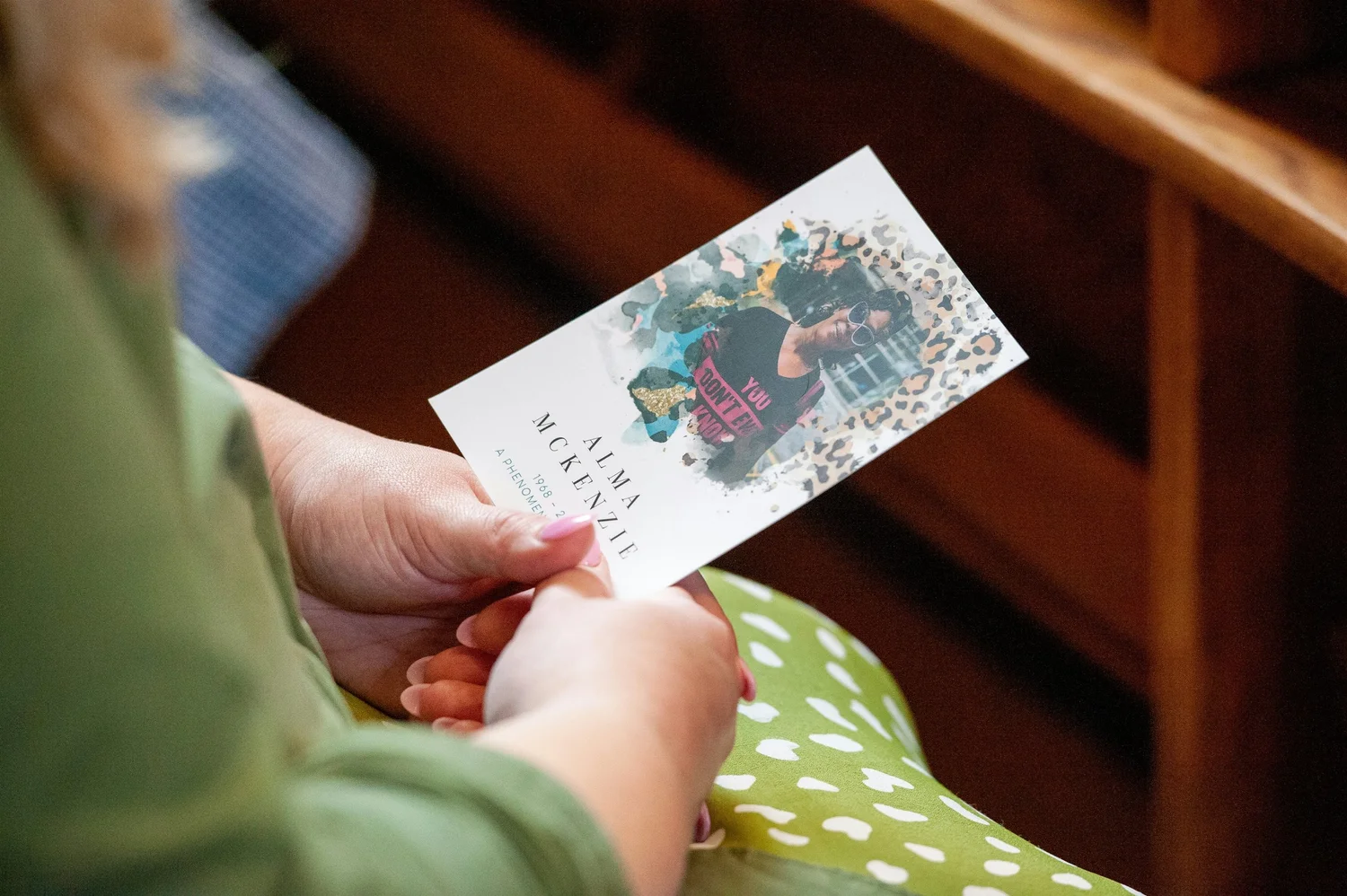 A colourful printed order of service