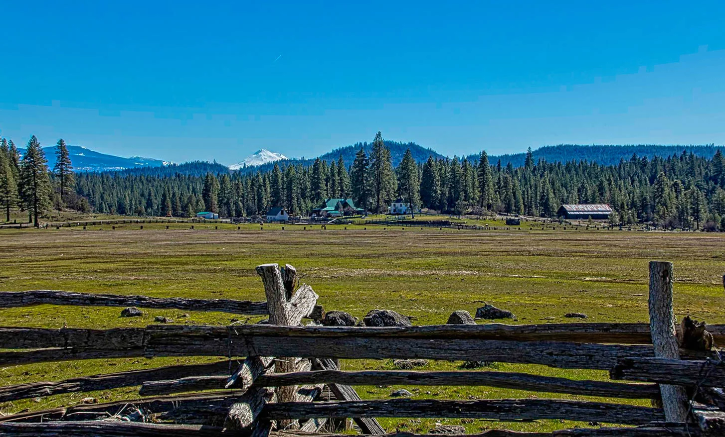 Fence, Meadow, and Farm Buildings