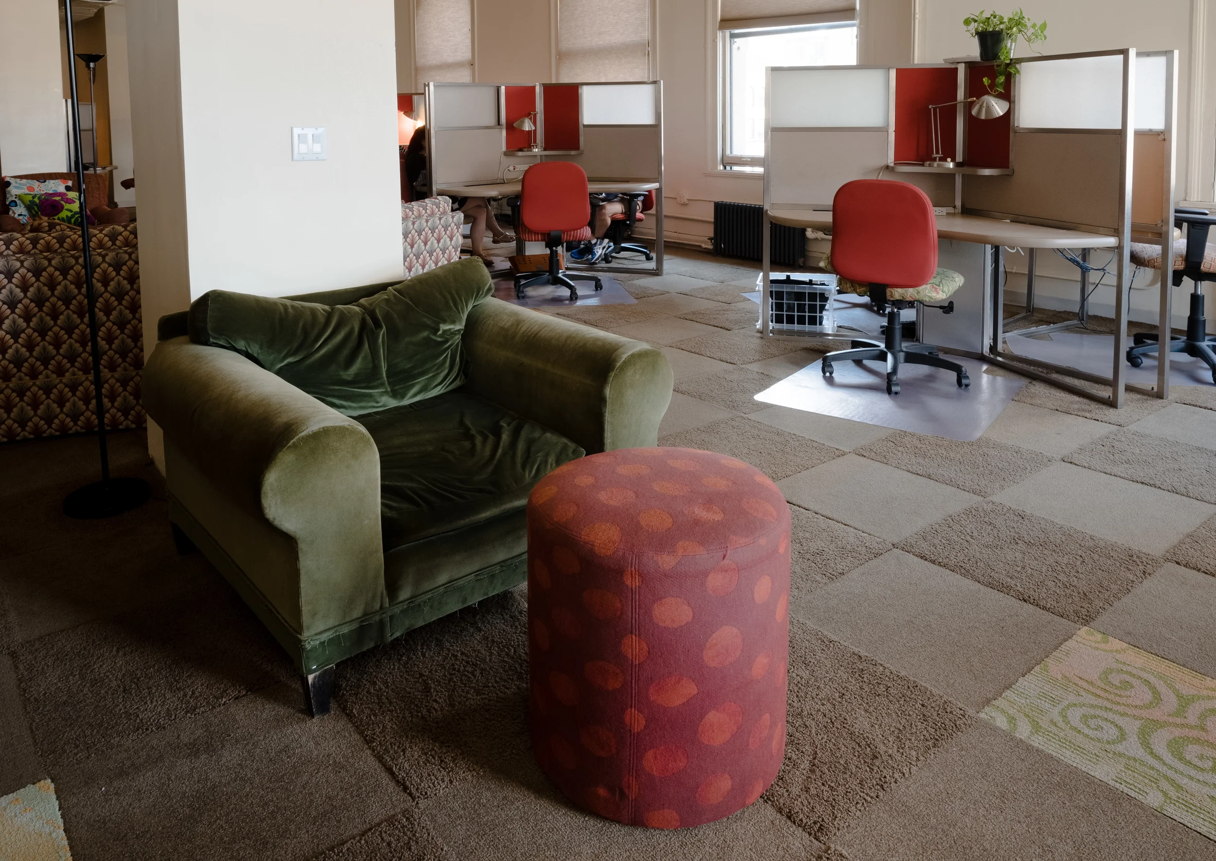  Plenty of nooks where writers can rest ... and daydream.