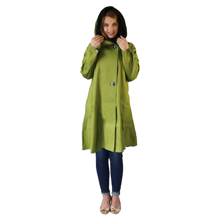 Mycra Pac Short Grass Raincoat with Hood