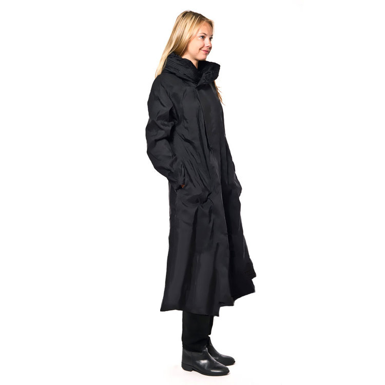 Off-Shoulder Raincoat Black