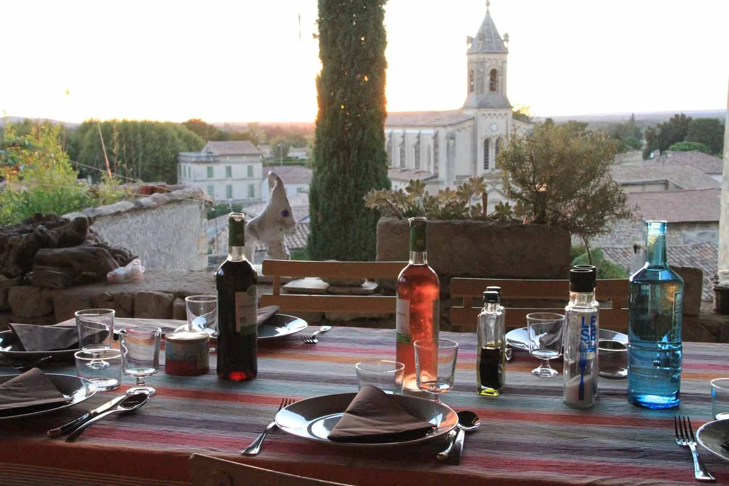 Abendessen auf der Terrasse