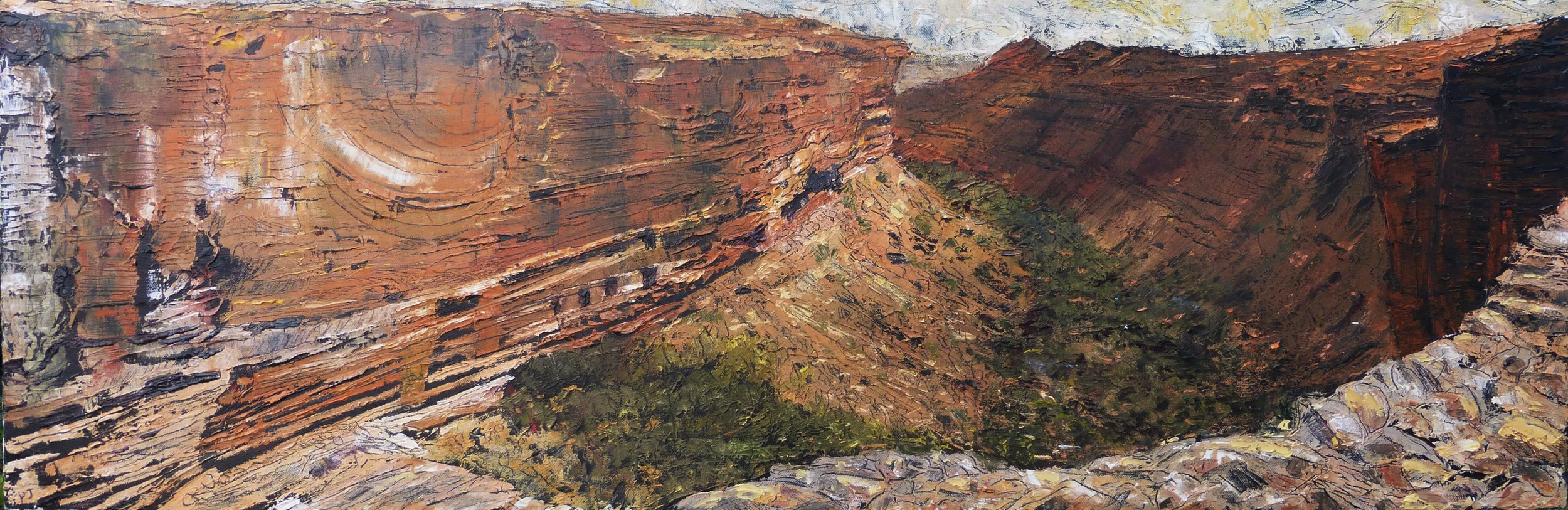 Kings Canyon, Australia. Oil on canvas