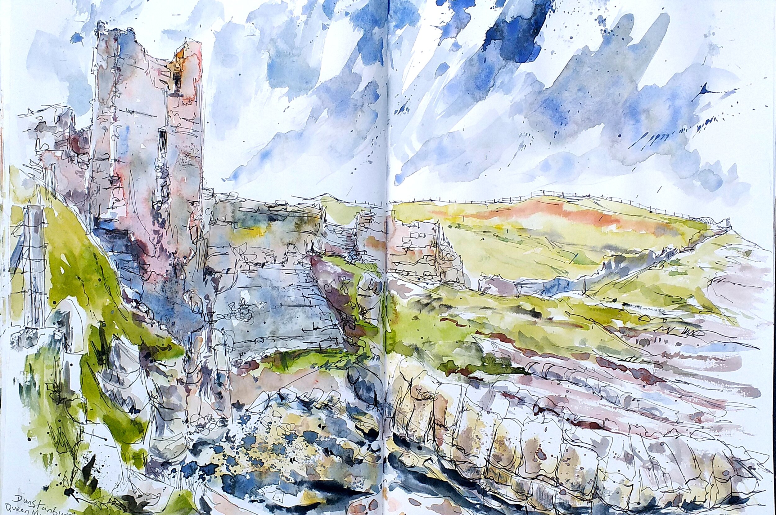 Dunstanburgh Castle, Queen Margaret's Cove, Northumberland