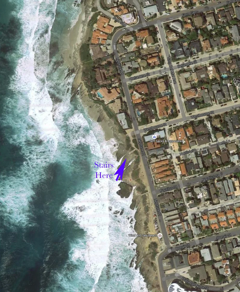 Windansea coastline area just south of downtown La Jolla, California. 