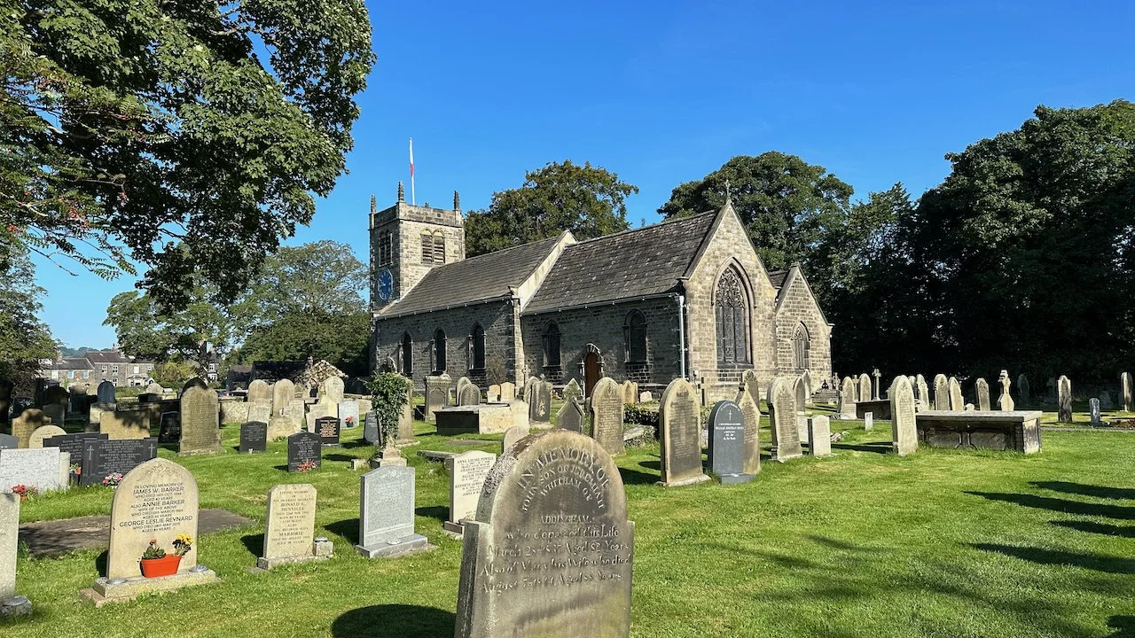  St. Peter’s Church in Addingham was built in the 18th century. Part of it dates to the 15th century, with some burial sites and a cross dating to Anglo-Saxon period (~867AD).  