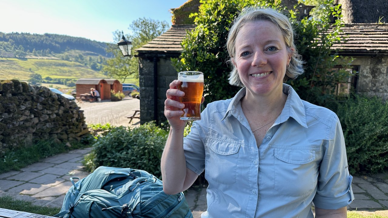  The Craven Arms in Appletreewick. It’s about 2 miles to go for the day, but we couldn’t pass up a pint at this classic 16th century pub.  