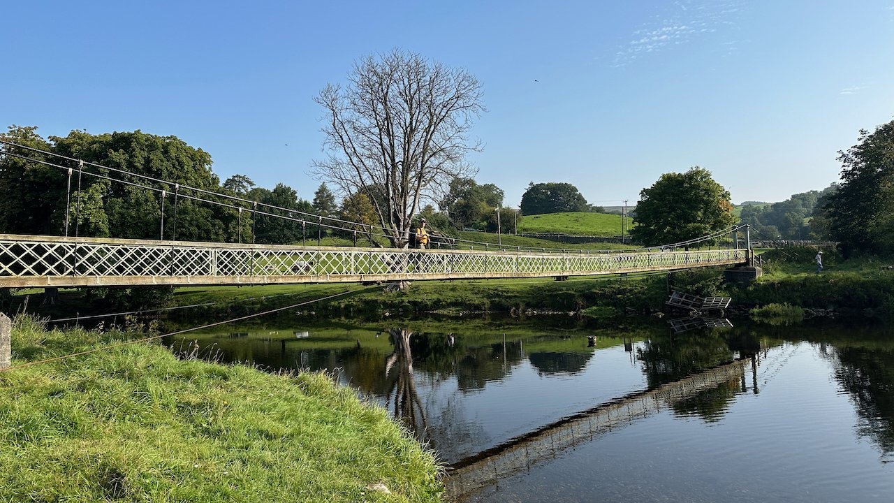  A suspension bridge near Hebden 