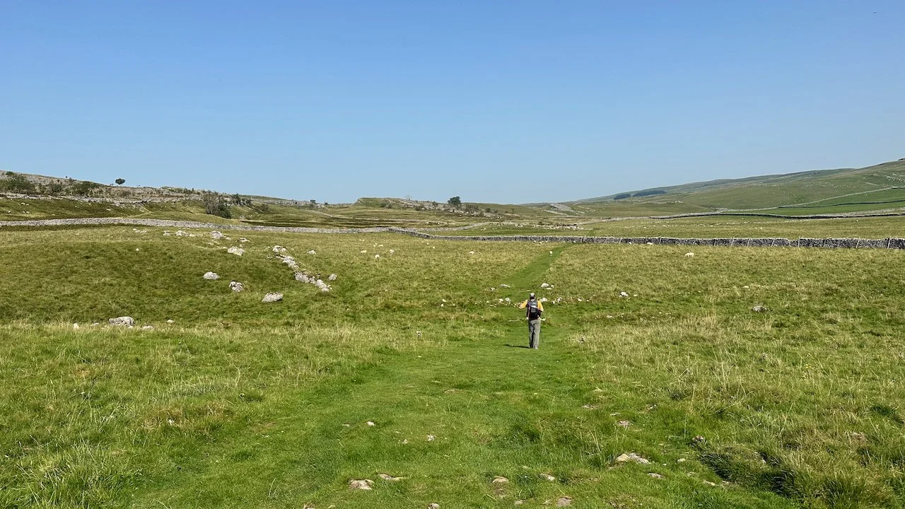  Starting to see the limestone outcrops as we head toward Conistone Pie. 