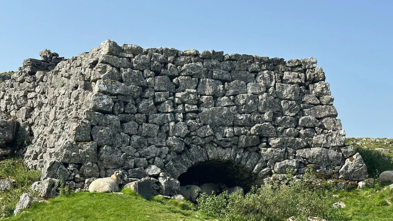  Limekiln, mid-1800s. Quicklime was used to fertilize the soil. You can see the sheep in there taking shelter from the sun and heat. (We would have done the same if they weren’t in there already.) 