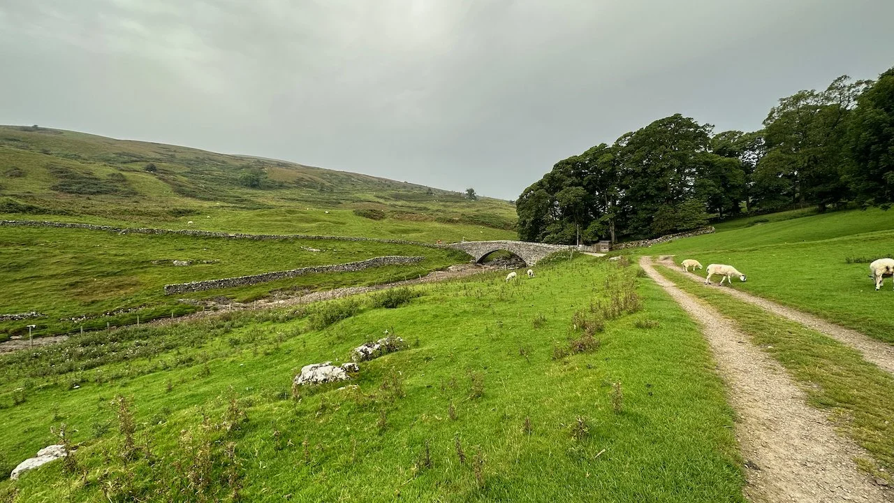  Just past a cluster of farmhouses. called Yockenthwaite, with stone bridge 