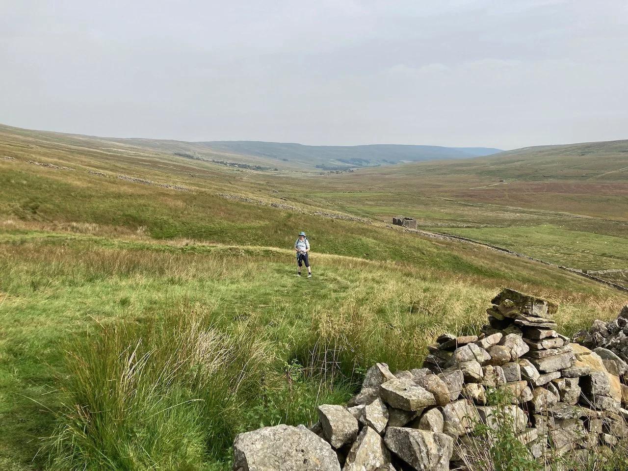  Walking up to Cam Houses, Oughtershaw Moss in the background 