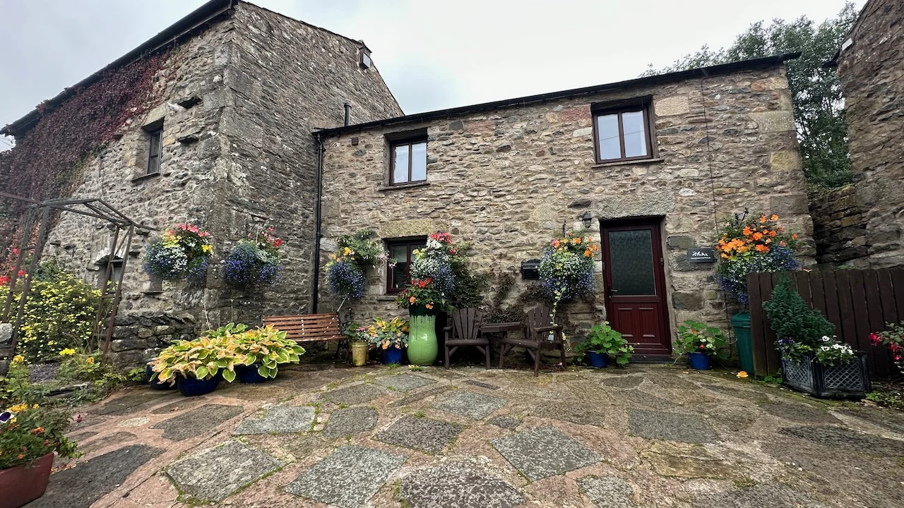  Millthrop. The flowers that people have on their homes are amazing.  