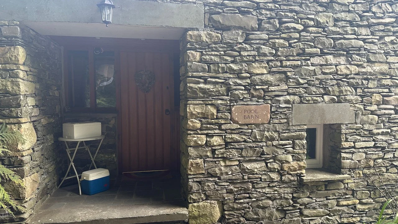  Pool Barn (or Pool House on OS maps). Much welcome honesty box, with candy bars, juices, and other sundries. Thank you Pool Barn!! 