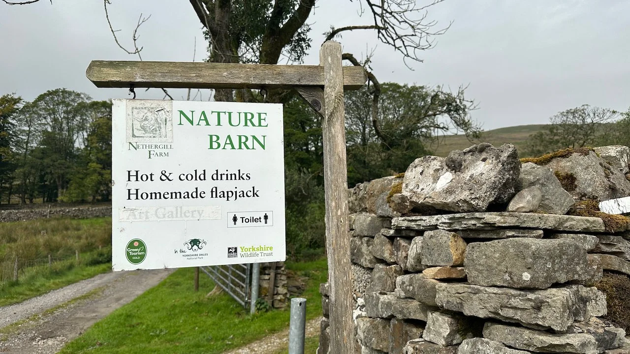  Nethergill Farm. Along Oughtershaw Beck, this farmhouse offers snacks and cold drinks, with an honesty box. It is also the only bathroom for miles. What a great place. Has maps, and other resources inside to help you orient yourself to the region. I