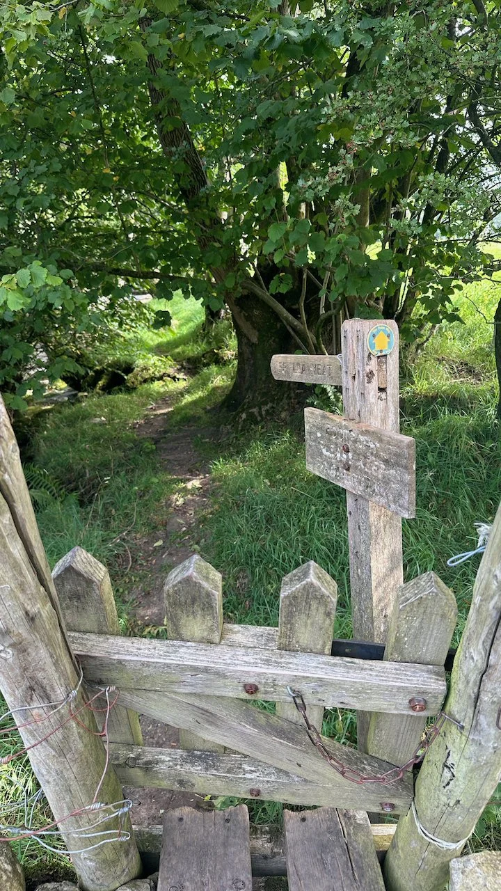  Gate over a stone fence, approaching Lea Yeat Bridge 