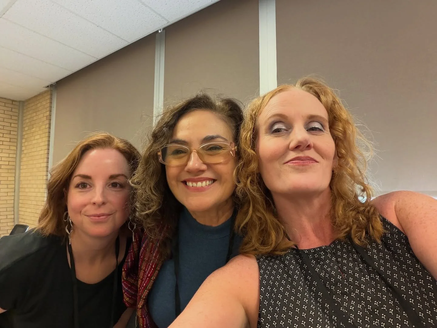 Talking women on fire (characters, not us) at DNRS.