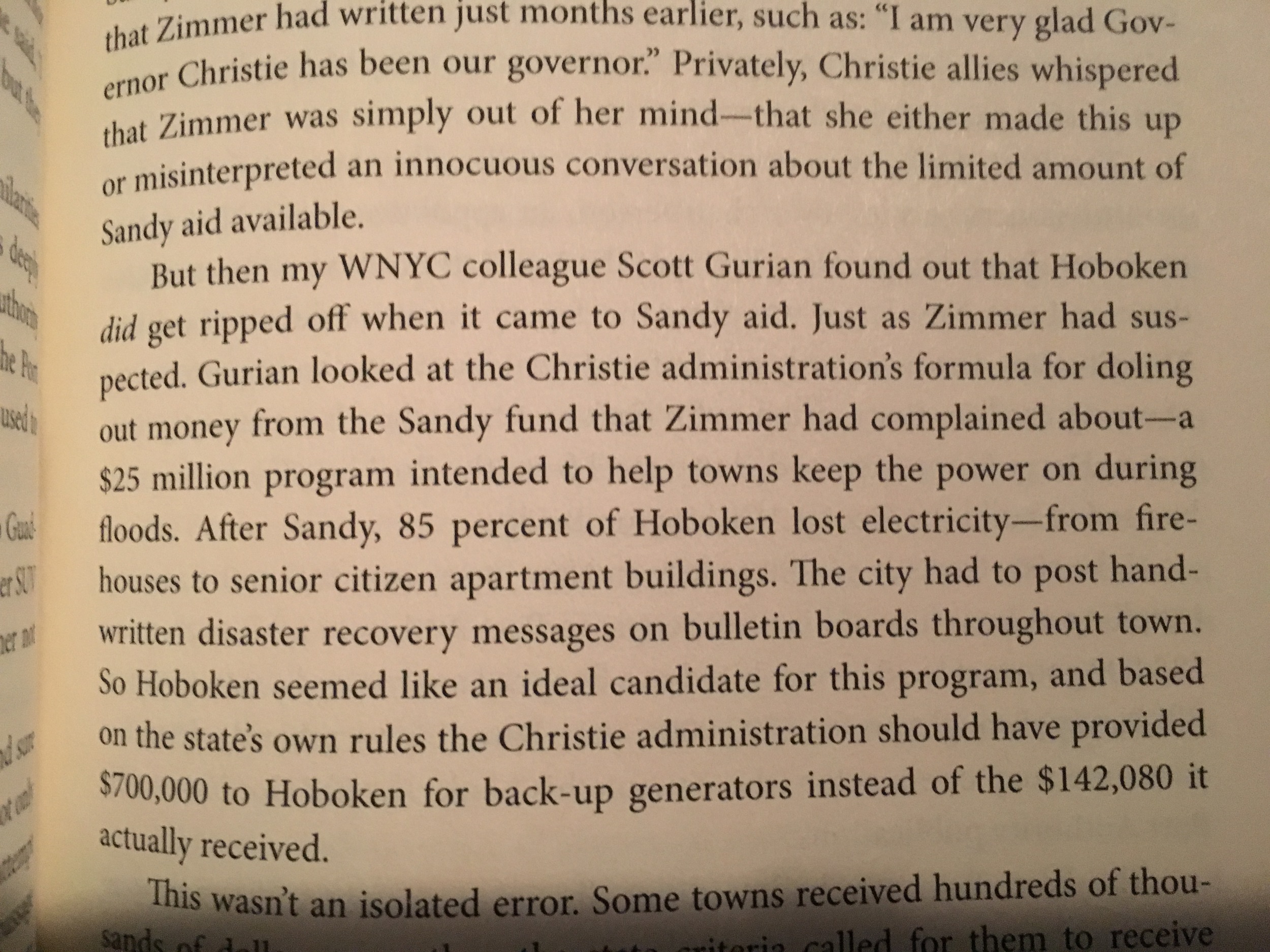 Mention of my reporting in my WNYC colleague Matt Katz's book, American Governor: Chris Christie's Bridge to Redemption
