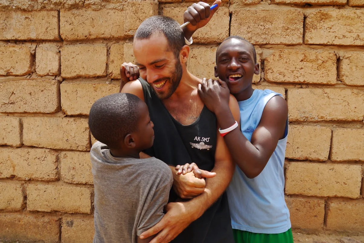 Goofing around with David and Jack