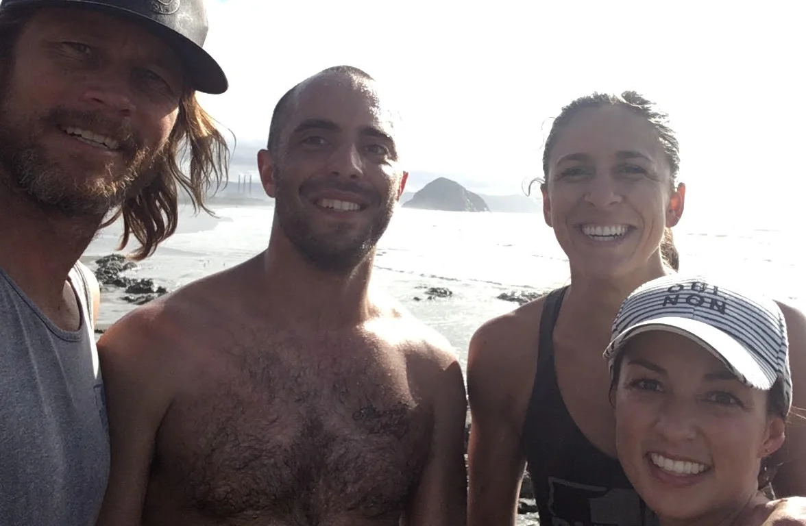 It was high tide on the beach so we had some rock hopping to do which isn’t the easiest after 40 miles. It was gorgeous though. You can see Morro Rock in the distance. When you first see Morro Rock, you are relieved because you are getting closer. However, it can also mess with you as it feels like forever to reach it. Los Osos is another 5 miles beyond it.