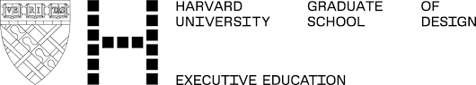 Close-up of a Harvard University Graduate School of Design official document or diploma with a black and white patterned border.