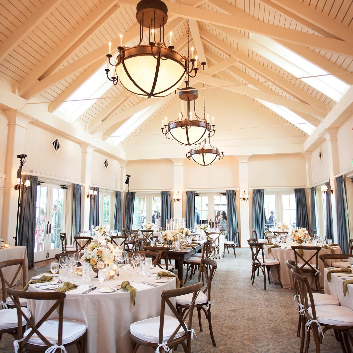 The Oak River Ballroom set for Sara &amp; Brad&rsquo;s Wedding Celebration | Event Design by @kellicornwed | #wedding #ballroom #decor 📷 @trevorjenkins.co